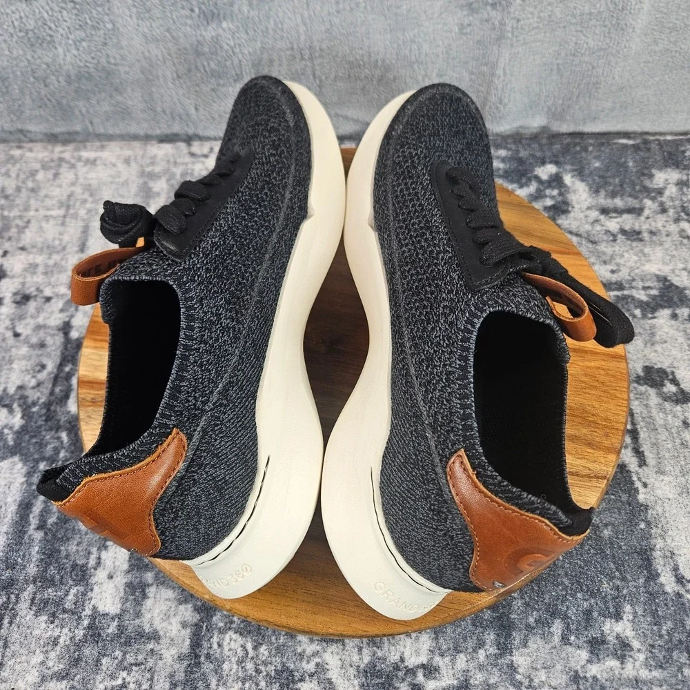 Cole Haan Grand 360 Knit Sneakers Men's 9.5 M Black British Tan Casual C40485